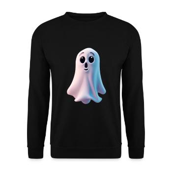 Smiling Ghost - Unisex Sweatshirt - black - Front - Alina (178cm) & Michal (187cm)