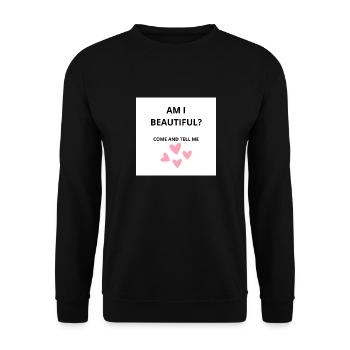 Suis-je belle ? - Sweat-shirt Unisexe - noir - Devant - Alina (178cm) & Michal (187cm)