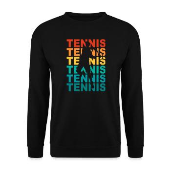 Tennis Font Tennis Player Raquette de tennis - Sweat-shirt Unisexe - noir - Devant - Alina (178cm) & Michal (187cm)