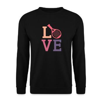 Padel Love Padeltennis Joueur Padel Tennis - Sweat-shirt Unisexe - noir - Devant - Alina (178cm) & Michal (187cm)