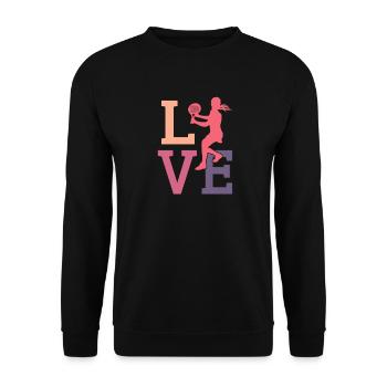 Love Padel Player Padel Tennis Femmes - Sweat-shirt Unisexe - noir - Devant - Alina (178cm) & Michal (187cm)