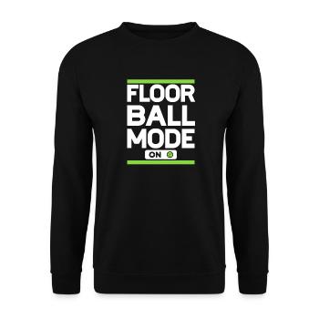 Floorball Mode On Floorball Player Floorball - Unisex Sweatshirt - black - Front - Alina (178cm) & Michal (187cm)