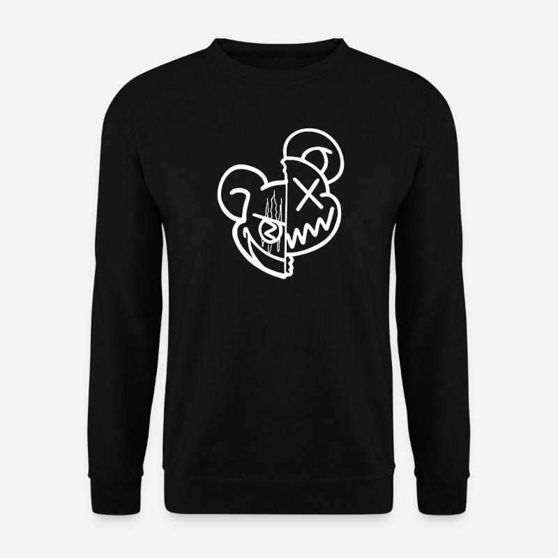 Benommener Teddybär - Unisex Pullover - Schwarz