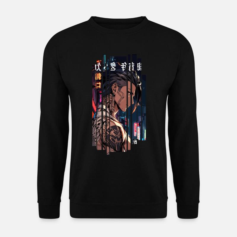 Red Cyber Tattooed Man - Unisex Sweatshirt - black