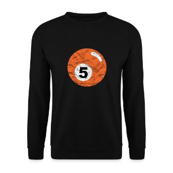 Billard billard orange, cinq cinq millésime - Sweat-shirt Unisexe - noir - Devant - Alina (178cm) & Michal (187cm)