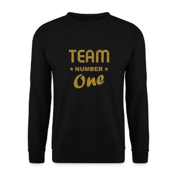 Best Team - Team Number One Gold - Unisex Sweatshirt - black - Front - Alina (178cm) & Michal (187cm)
