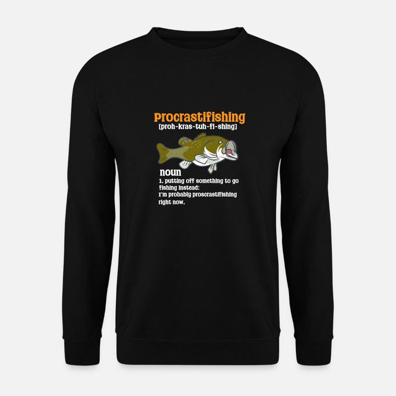 Procrastifishing Definition - Unisex Pullover - Schwarz