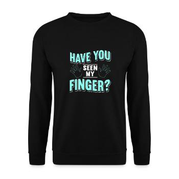 Have You Seen My Finger - Unisex Pullover - Schwarz - Vorne - Alina (178cm) & Michal (187cm)