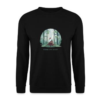La lecture est ma thérapie – Livres et relaxation - Sweat-shirt Unisexe - noir - Devant - Alina (178cm) & Michal (187cm)