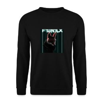 Cyberpunk Fox - Unisex Sweatshirt - black - Front - Alina (178cm) & Michal (187cm)