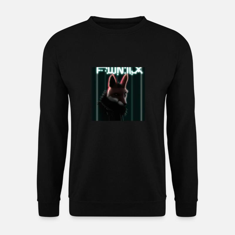 Cyberpunk Fuchs - Unisex Pullover - Schwarz