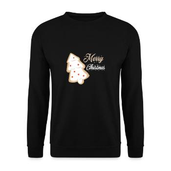 Merry christmas - Unisex Pullover - Schwarz - Vorne - Alina (178cm) & Michal (187cm)