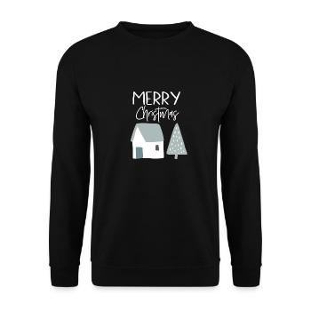 Merry christmas - Unisex Sweatshirt - black - Front - Alina (178cm) & Michal (187cm)