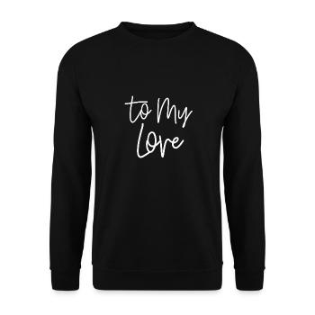 I love you - Unisex Pullover - Schwarz - Vorne - Alina (178cm) & Michal (187cm)