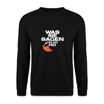 Fröhliche Weihnachten - Unisex Pullover - Schwarz - Vorne - Alina (178cm) & Michal (187cm)