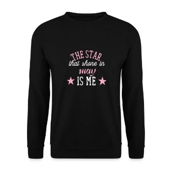Queens are born in may - Unisex Sweatshirt - black - Front - Alina (178cm) & Michal (187cm)