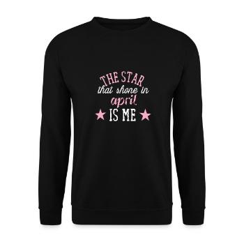 Queens are born in april - Unisex Sweatshirt - black - Front - Alina (178cm) & Michal (187cm)