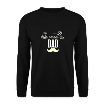 Dad - Unisex Pullover - Schwarz - Vorne - Alina (178cm) & Michal (187cm)