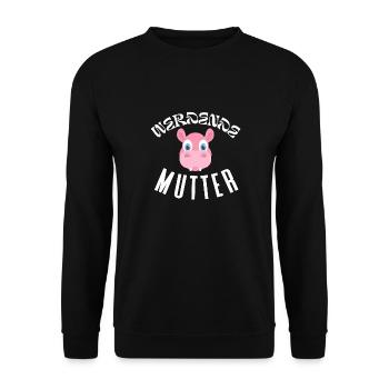 Werdende Mutter - Unisex Pullover - Schwarz - Vorne - Alina (178cm) & Michal (187cm)