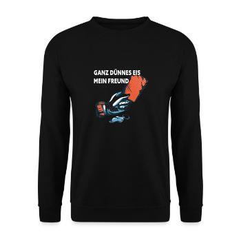 Ganz Dünnes Eis Mein Freund Schiri Fußball Rote - Unisex Pullover - Schwarz - Vorne - Alina (178cm) & Michal (187cm)