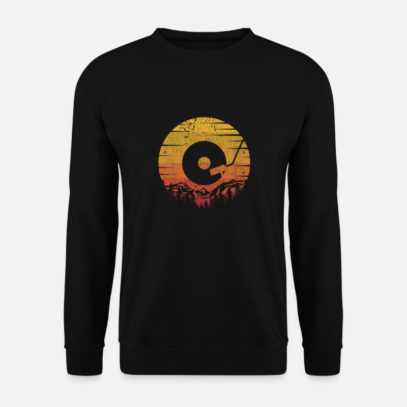 vinyl landscape composition design - Unisex Sweatshirt - black