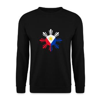 Drapeau national des Philippines soutenant la culture - Sweat-shirt Unisexe - noir - Devant - Alina (178cm) & Michal (187cm)