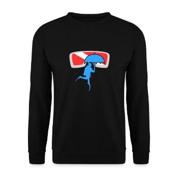 Oxygene Diving Exploration Scuba Diver Freediving - Unisex Pullover - Schwarz - Vorne - Alina (178cm) & Michal (187cm)