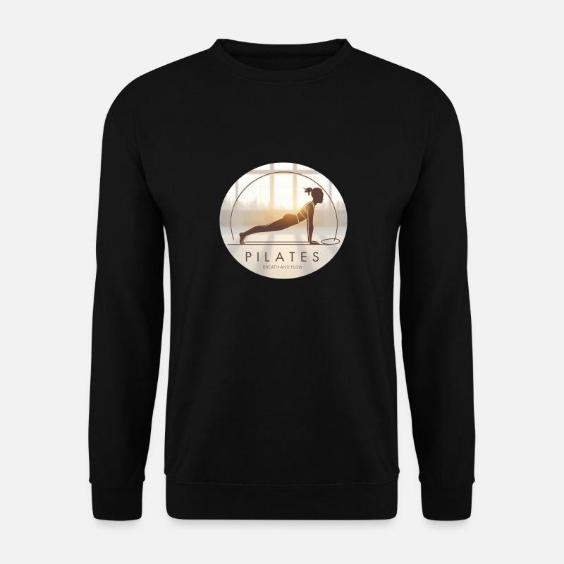 Breath and Flow – Pilates & Balance - Unisex Sweatshirt - black