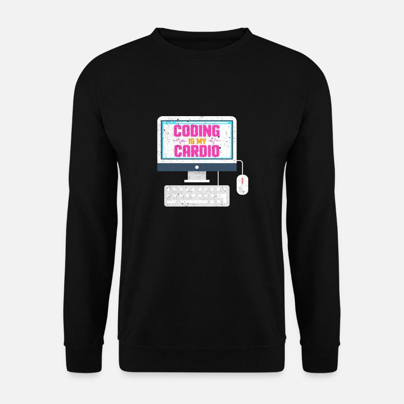 Coding is my cardio - Unisex Pullover - Schwarz