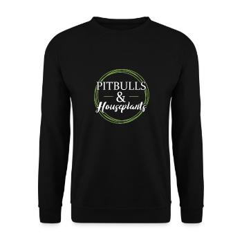 Pitbulls and houseplants - Unisex Sweatshirt - black - Front - Alina (178cm) & Michal (187cm)