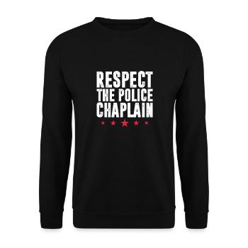 Respectez le service ministériel de l’aumônerie de la police - Sweat-shirt Unisexe - noir - Devant - Alina (178cm) & Michal (187cm)