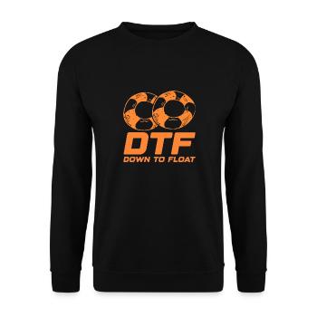 Dtf Down To Float River Tubing Water Sports - Unisex Sweatshirt - black - Front - Alina (178cm) & Michal (187cm)