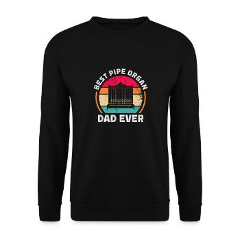 Best Pipe Organ Dad Ever Church Musician Father - Unisex Sweatshirt - black - Front - Alina (178cm) & Michal (187cm)