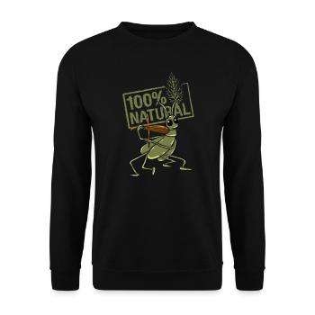 grasshopper - Unisex Sweatshirt - black - Front - Alina (178cm) & Michal (187cm)