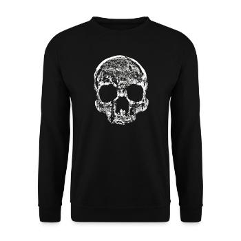 Skull - Unisex Pullover - Schwarz - Vorne - Alina (178cm) & Michal (187cm)