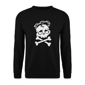 Dreaming skull - Unisex Sweatshirt - black - Front - Alina (178cm) & Michal (187cm)