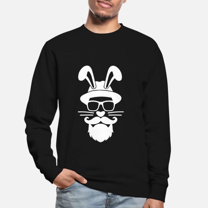 Hipster Easter Happy Easter Rabbit Rabbit Unisex Sweatshirt