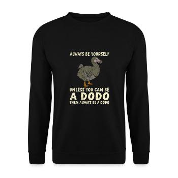 Dodo | Be yourself | Be a dodo - Unisex Sweatshirt - black - Front - Alina (178cm) & Michal (187cm)