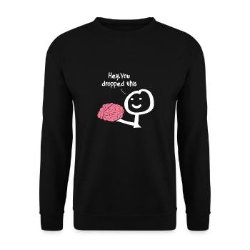 Hey vous avez laissé tomber ceci - Sweat-shirt Unisexe - noir - Devant - Alina (178cm) & Michal (187cm)