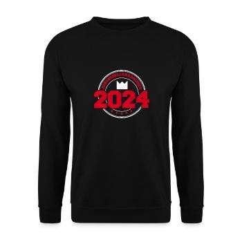 JGA 2024 Team Bräutigam - Junggesellenabschied - Unisex Pullover - Schwarz - Vorne - Alina (178cm) & Michal (187cm)