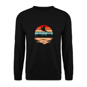 Pheasant retro South Dakota - Unisex Sweatshirt - black - Front - Alina (178cm) & Michal (187cm)