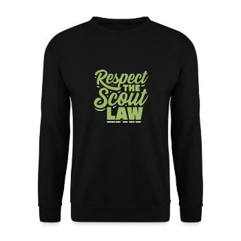 Respect the scout law - Unisex Pullover - Schwarz - Vorne - Alina (178cm) & Michal (187cm)