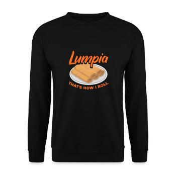 lumpia c’est comme ça que je roule Design pour un amoureux de - Sweat-shirt Unisexe - noir - Devant - Alina (178cm) & Michal (187cm)