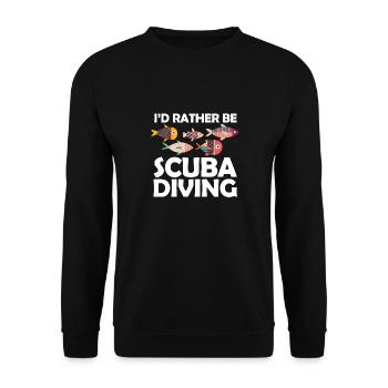 Je préfère faire de la plongée sous-marine, de l’exploration des fonds marins - Sweat-shirt Unisexe - noir - Devant - Alina (178cm) & Michal (187cm)