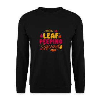 Leaf Peeping Squad Autumn Leaf Peeper - Unisex Sweatshirt - black - Front - Alina (178cm) & Michal (187cm)