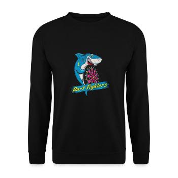 Fléchettes avec requin - Fléchettes Fléchettes Joueurs de fléchettes - Sweat-shirt Unisexe - noir - Devant - Alina (178cm) & Michal (187cm)