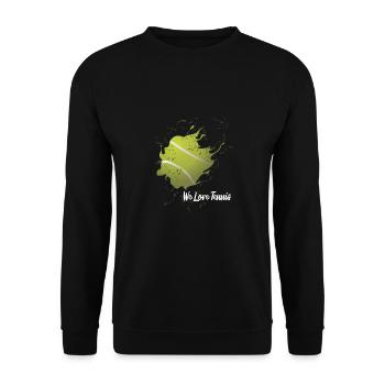 Tennis Club Sport Verein Tennisball - Unisex Pullover - Schwarz - Vorne - Alina (178cm) & Michal (187cm)