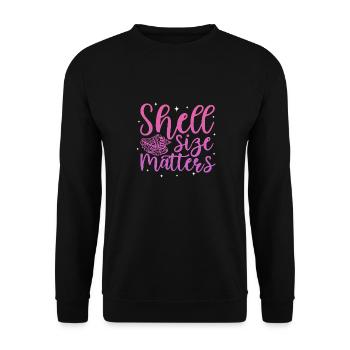 Shell size matters - Unisex Sweatshirt - black - Front - Alina (178cm) & Michal (187cm)