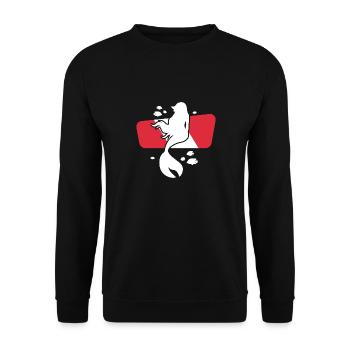 Drapeau de plongée drôle - sirène plongeuse - Sweat-shirt Unisexe - noir - Devant - Alina (178cm) & Michal (187cm)