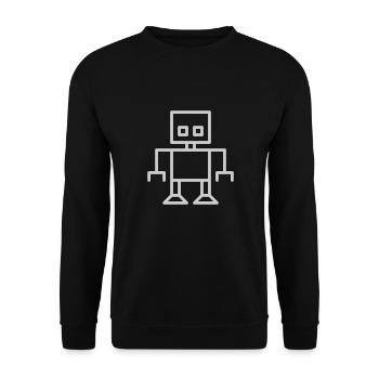 Roboter - Unisex Pullover - Schwarz - Vorne - Alina (178cm) & Michal (187cm)
